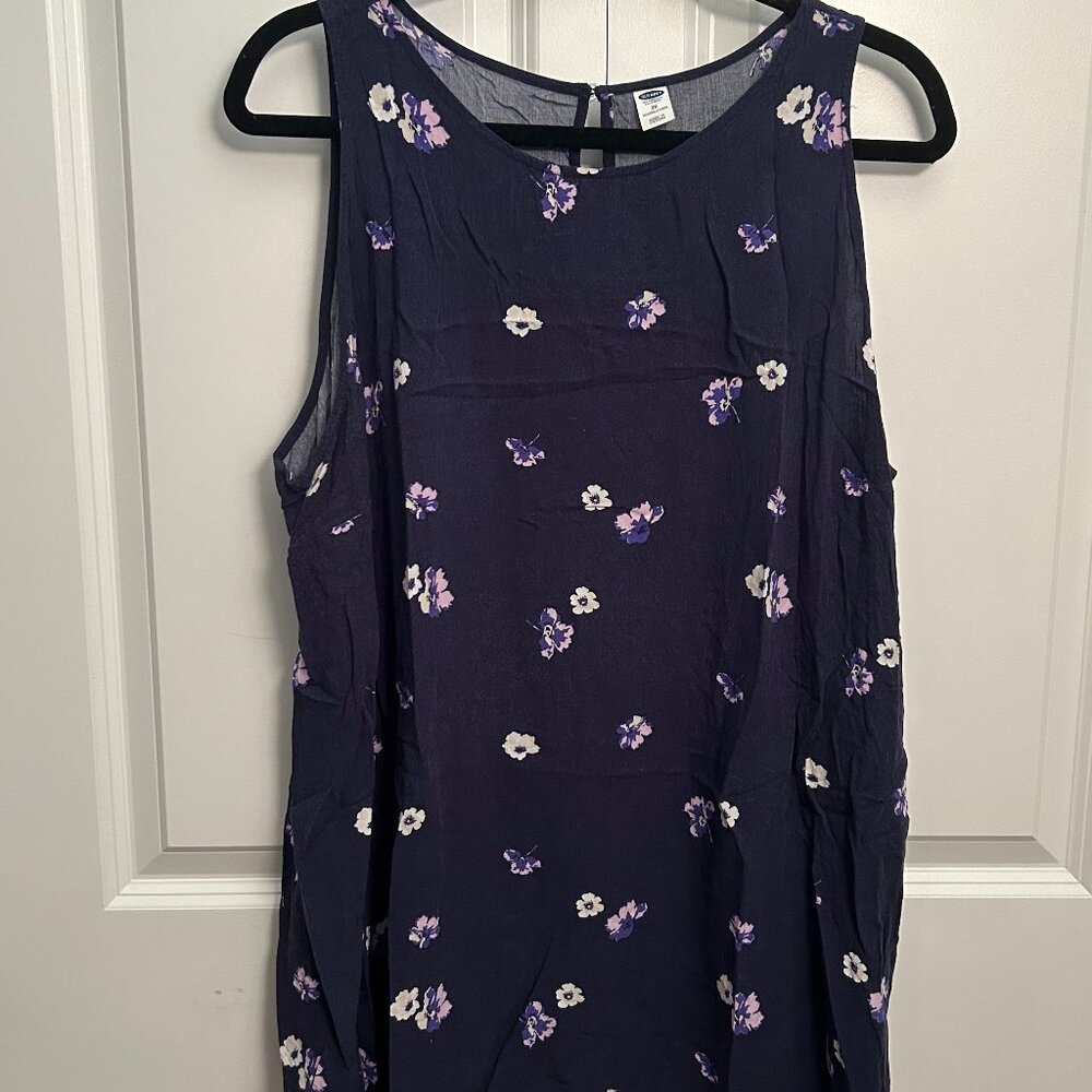 Old Navy - Blue Floral Tank Top - Size 3X